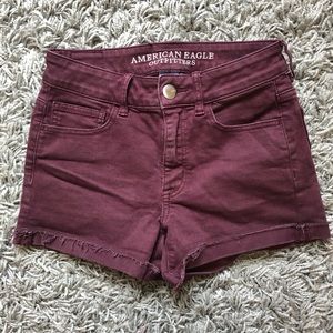 AE High rise Shortie Jean shorts